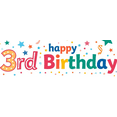 thumbnail image 4 of Happy Birthday 3rd Celebration Backdrop Banner Party Decoration Background Photography Props Supplies Decors Balloon Theme, 4 of 4