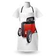 thumbnail image 3 of Cars Apron, Nostalgia Red Hot Rod American Culture Retro Revival Classics Collector's Car, Unisex Kitchen Bib with Adjustable Neck for Cooking Gardening, Adult Size, Schwarz Rot, by Ambesonne, 3 of 4