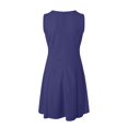 thumbnail image 5 of vigerkar Women's 2025 Summer Sleeveless Tank Mini Dresses Crew Neck A Line Flare Party Short Dress Navy, S, 5 of 6