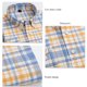thumbnail image 4 of Camisa de cuello vuelto para hombre Camisa a cuadros de manga larga con botones de moda informal con bolsillo para el trabajo, 4 of 5