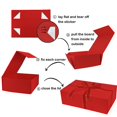 thumbnail image 4 of Caja de regalo YINUOYOUJIA 35x23x11 cm roja con tarjeta de cinta, 4 of 7