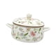 thumbnail image 4 of Olla de cocina esmaltada, olla de cocina de doble asa, multiusos, resistente al calor con tapa flor, 4 of 9