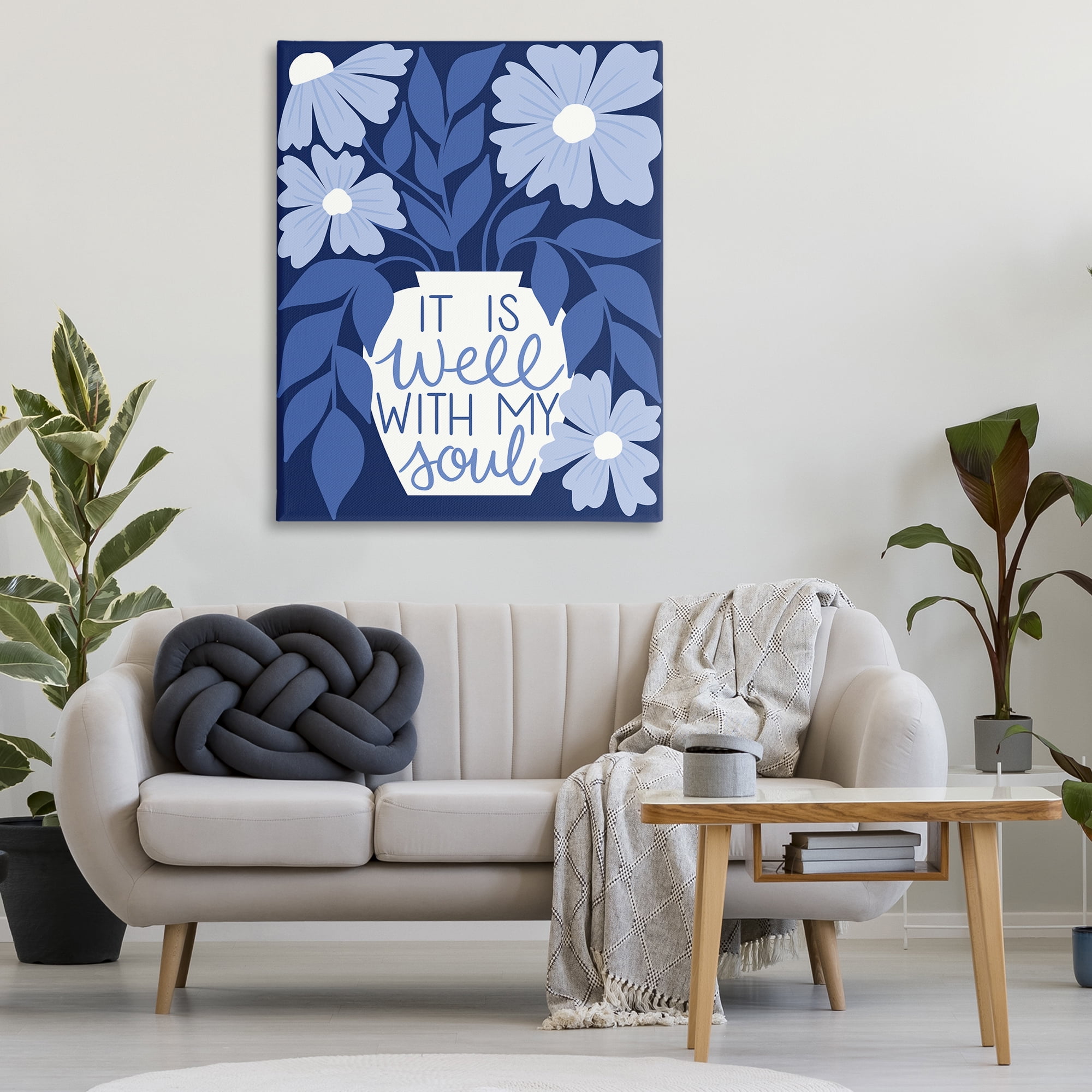Stupell Industries Well With My Soul Florals Plants & Flowers Painting Wrapped Canvas Art Print Wall Art, 36 x 48