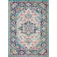 thumbnail image 1 of Saville Tapis de Zone Fiesta Bleu Vert 4 Pieds4"x6'2 Pouces, 1 of 4