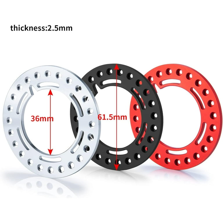 RCLIONS 1.9" Beadlock Wheels & Tires Set For 1/10 RC Crawler (TRX4, SCX10, Wraith) - 4pcs