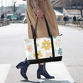 thumbnail image 4 of FORMRS Canvas Laptop Tote Bag for Women with 15.6" Computer Compartments Shoulder Handbag, Cute Floral, 4 of 7
