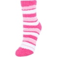 thumbnail image 3 of CTM  Striped Warm Fuzzy Socks (3 Pair Pack) (Women), 3 of 3