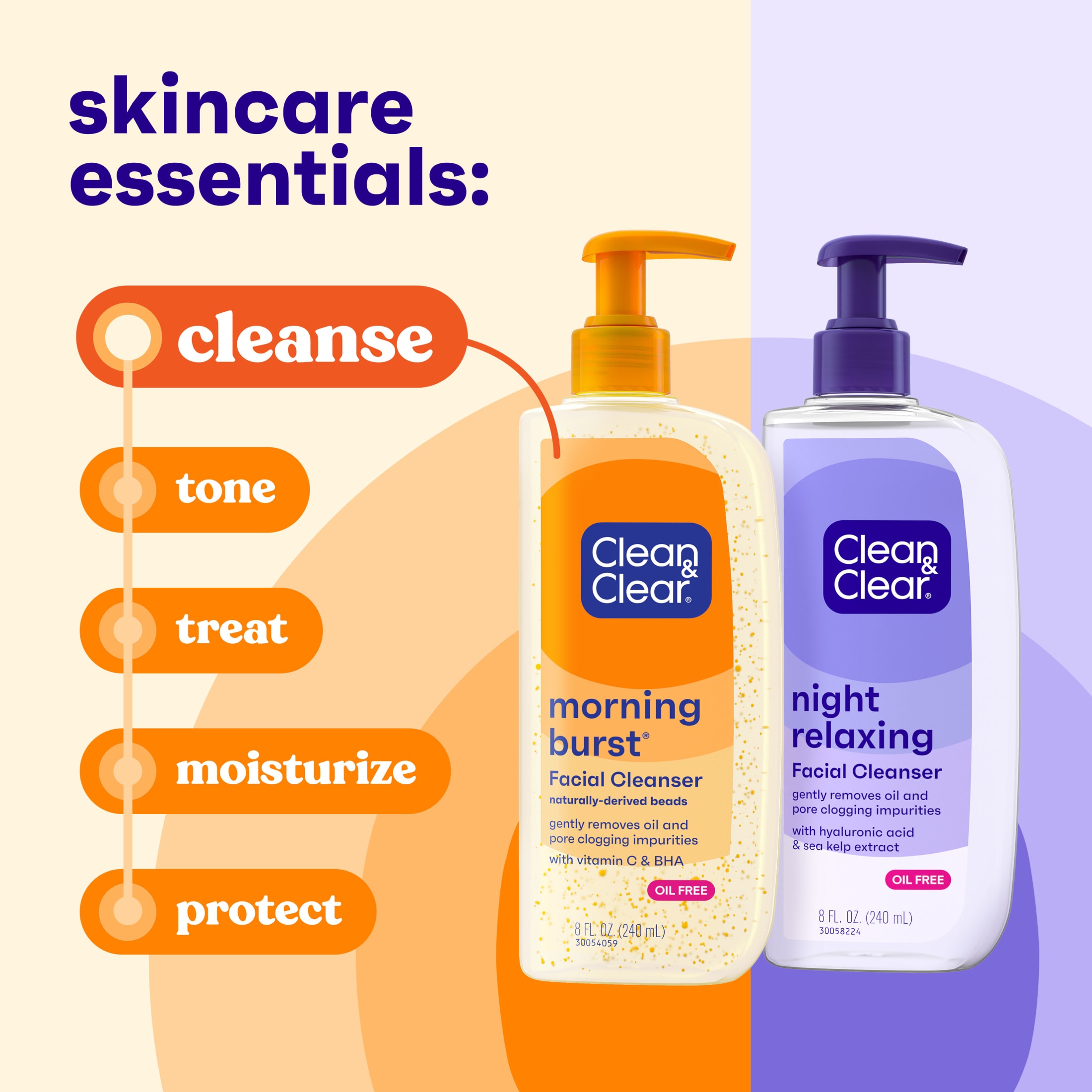 Clean & Clear Day and Night Acne Face Wash, 2-Pack photo 8