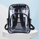 thumbnail image 4 of Mochila PVC Mochila escolar Transparente Ligero Color sólido Juego al aire libre (Negro), 4 of 6