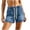 Blue, variant on Yievot Womens Denim Shorts Drawstring Elastic Waist Relaxed Fit Casual Summer Travel Jean Shorts