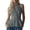 Gray, variant on Womens Halter Neck Sleeveless Ruffle Blouse Tiered Peplum Hem Button Front Fitted Waist Lightweight Breathable Solid Black Casual Top