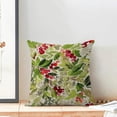 thumbnail image 3 of Christmas Pillow Covers 18x18, Watercolor Holly Outdoor Decorative Throw Pillows for Couch, Green Winter Xmas Decor Cushion Cover 2 Pcs Farmhouse Linen Pillowcase for Bed Car Safa, 3 of 6
