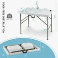 thumbnail image 2 of Costway Table de Nettoyage Pliante pour Poisson avec 2 Éviers Intégrés et Robinet Rotatif à 360°, 2 of 9