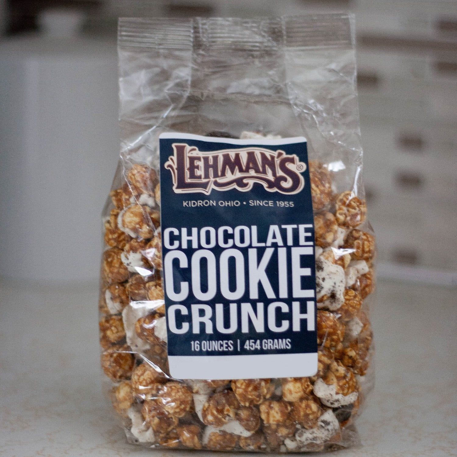 South Bend Chocolate Company Caramel Popcorn Snack Mix, 1 lb bag, Crunchy Popped Corn Treat, Chocolate Cookie Flavor