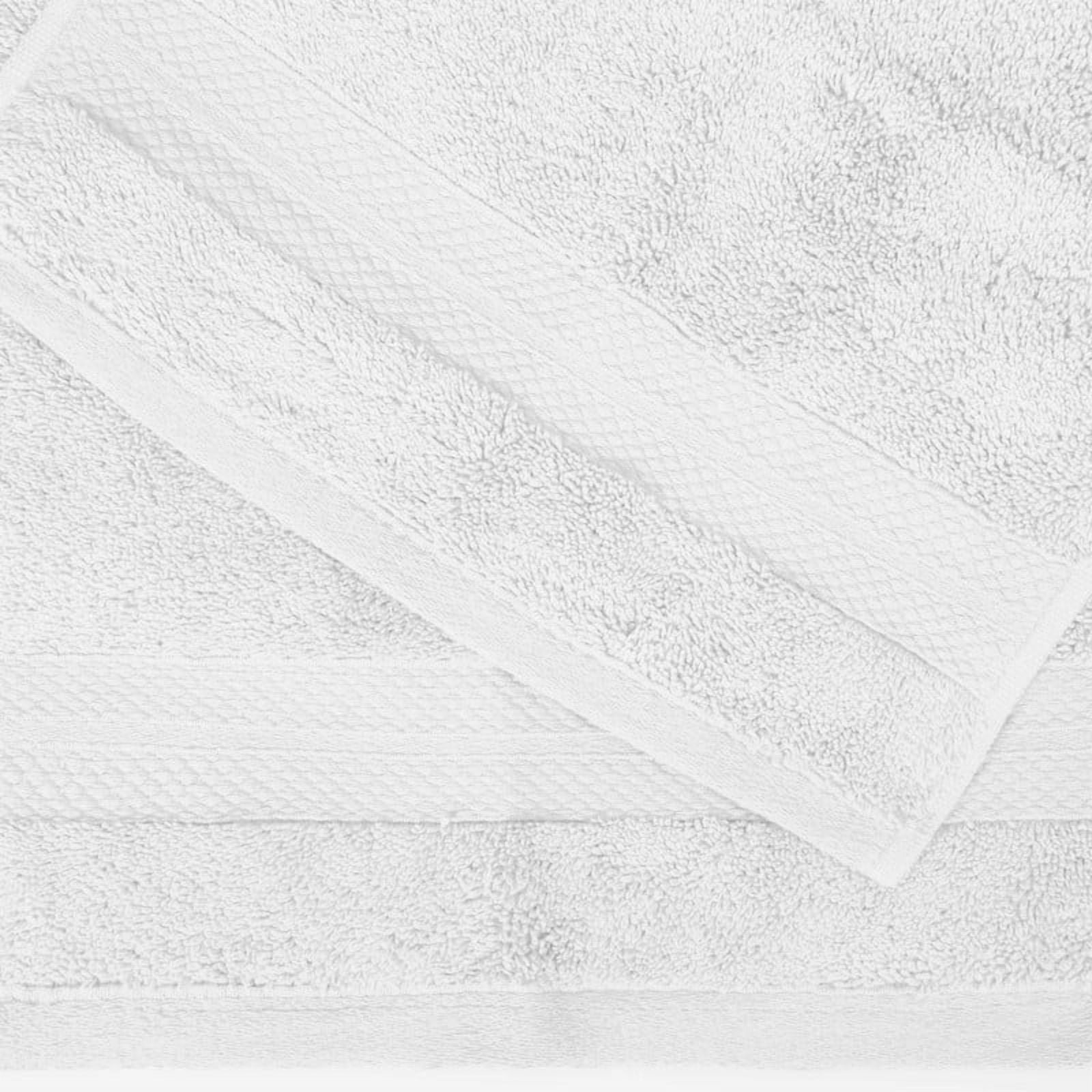 Superior Aria Turkish Cotton 12-Piece Towel Set, Ultra Soft Heavyweight Towels, White