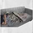 thumbnail image 6 of Coastal Soft Flannel Fleece Throw Blanket, Groyne in Zingst Germany Idyllic Scenery Frosty Country Winter Seashore, Cozy Plush for Indoor and Outdoor Use, 50" x 70", White Tan Baby Blue, by Ambesonne, 6 of 6