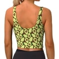 thumbnail image 4 of Goofa Avocado Printed Sports Bras for Women, High Impact Running Bra Workout Crop Tank Tops Longline Sports Bra Push up-Large, 4 of 9