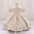 thumbnail image 4 of adviicd Robe Bébé Fille Décontractée Manches à Volants avec Poches Beige,70, 4 of 4