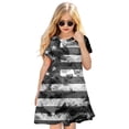 thumbnail image 4 of TAIAOJING Toddler Kids Girl Fourth Of July Independent Day Star Stripes Prints Short Sleeves Party Costome Princess Dress, 4 of 5