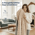 thumbnail image 6 of Naipo Heated Blanket Throw 50x60inch Electric Blanket with 6 Heat Settings and 1-4H Auto off Timer, Machine Washable Soft Flannel Fleece Blanket for Couches, Beds for Home Office Use, Beige, 6 of 12
