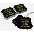 thumbnail image 5 of Inkdotpot Real Gold Foil Good Bye Tension Hello Pension Retirement Tags Favor Bracket Shape Hang Pack Of 100 Paper Tags, 5 of 7