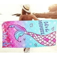 thumbnail image 2 of Mermaid Tail Beach Towel, Quick Dry, Absorbent, Sand Free, Lightweight for Girls, Kids, Ideal for Pool, Travel, Bath, Unique Mermaid Gifts, 2 of 6