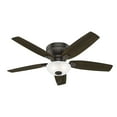 thumbnail image 4 of Hunter 52 inch Indoor Ceiling Fan with LED Light - Bronze Ceiling Fan with Pull Chain, For Bedroom, Living Room, or Kitchen, Low Profile Mount, No Remote, 5 Blades - Kenbridge 53379, Noble Bronze, 4 of 16
