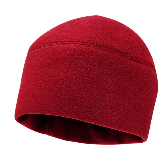 Men Fleece Skull Cap Soft Pull-On Winter Hat, Cold-Weather Headwear for Commute Walk Travel Outdoor Wear Daily