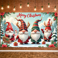 thumbnail image 2 of Colorful Design Christmas Banner Decorative Gnome Holiday Backdrop Lightweight Polyester Celebration Decor for Winter Party Indoor Decoration Holiday Celebration, 2 of 8
