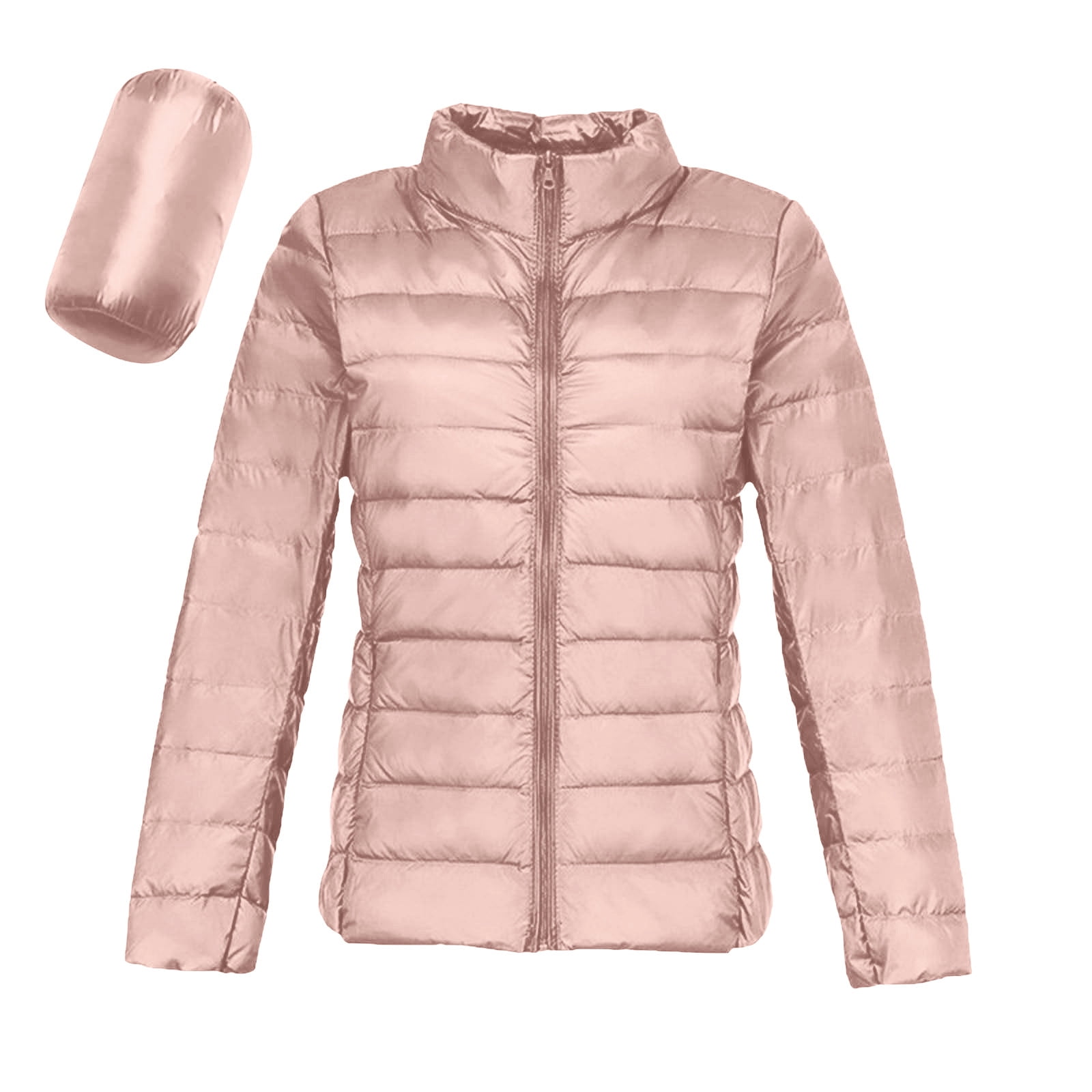 Npasoilc Coats for Women Women's Puffer Jacket Long Sleeve Stand