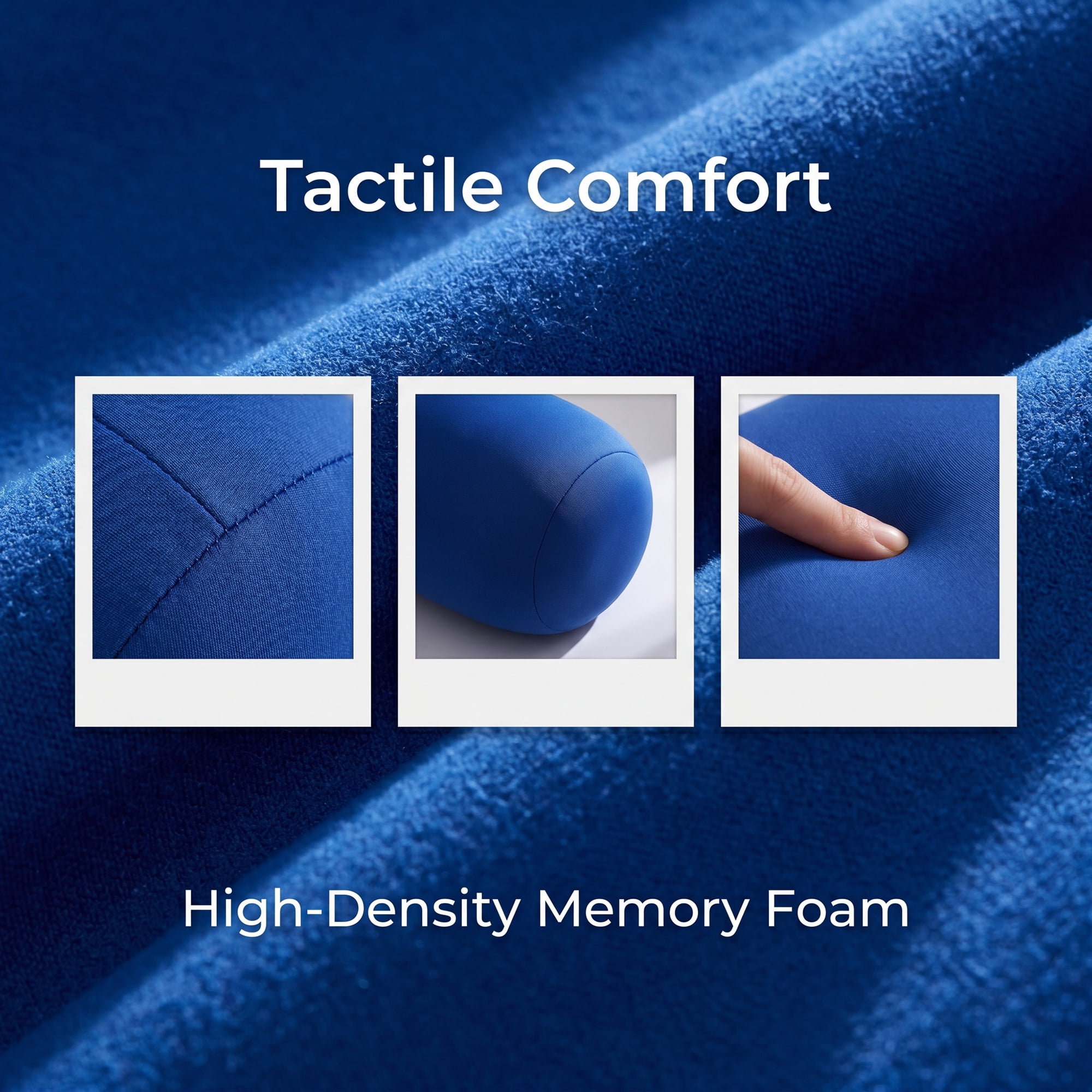 Unique Bargains Lumbar Support Pillow Foam Particle Back Support Royal Blue 11.8" x 6.3"