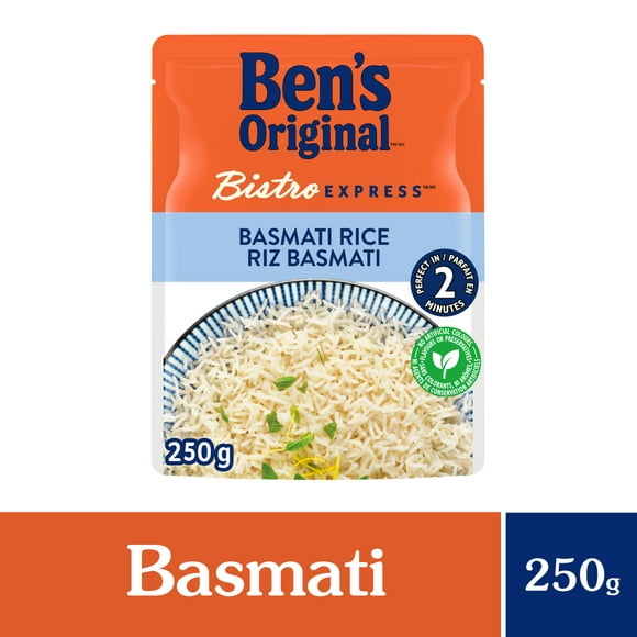 BEN'S ORIGINAL BISTRO EXPRESS riz basmati, riz à grains longs d'accompagnement, sachet de 250 g La perfection à tout coupMC