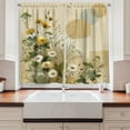 thumbnail image 3 of Ambesonne Floral Eucalyptus Kitchen Curtains, Pastel Abloom, 55"x39", Ivory Sage Green Mustard, 3 of 3
