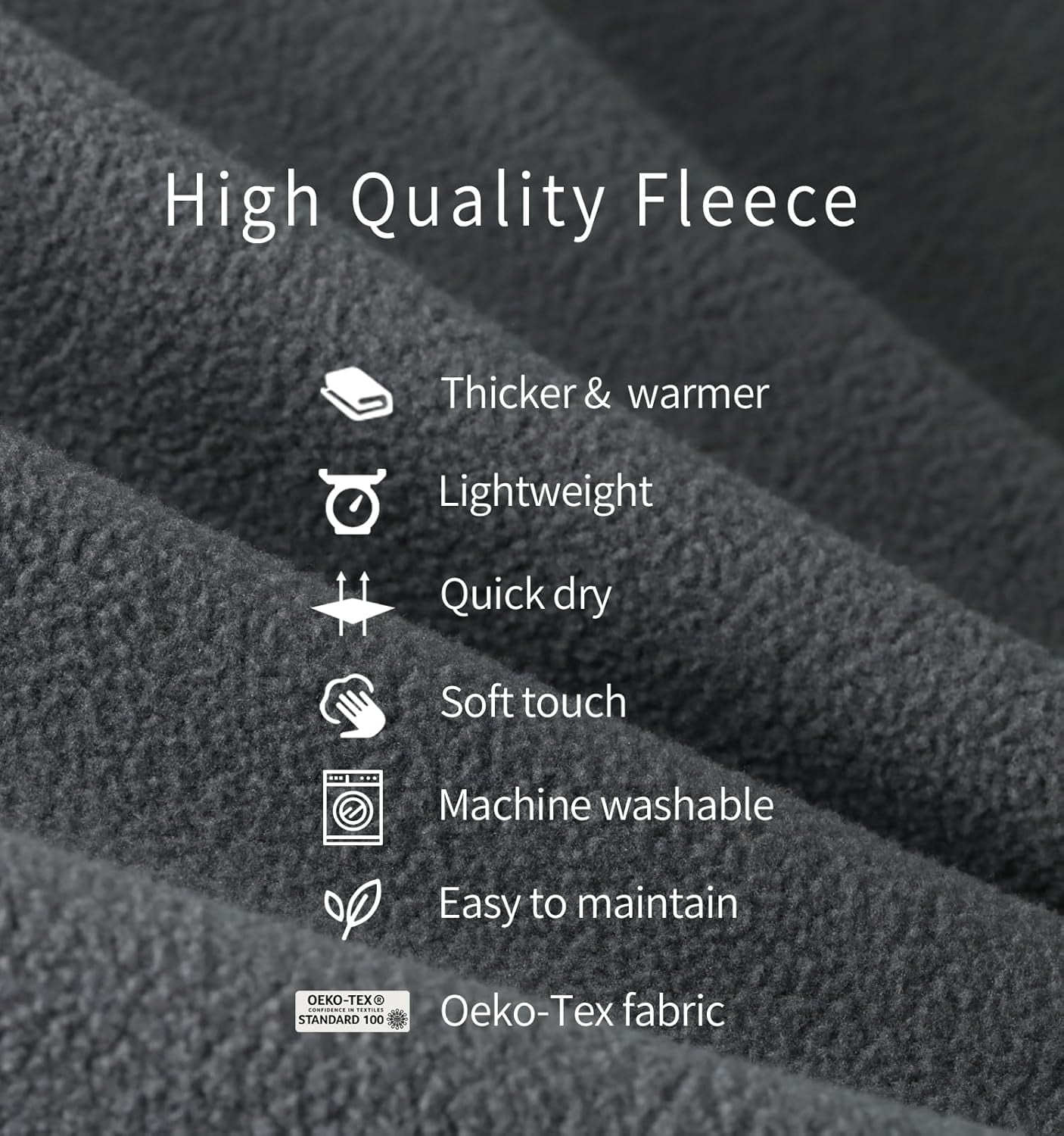 Litume Fleece Sleeping Bag Liner with Zipper – Lightweight All-Season Mummy Sack for Cold Weather Camping, Winter Hiking & Travel (E630)