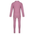 thumbnail image 2 of ZDHoor Kids Thermal Underwear Soft Long John Set Long Sleeve Base Layer Thermal Top with Leggings Hot Pink 9-10, 2 of 6