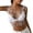 White, variant on Women’s Rhinestone Mesh Tank Tops See Through Crop Tee Shirt Blouse, M, White