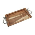 thumbnail image 3 of Godinger 84420 10 x 15 x 1 in. Monkey Handle Wood Tray, 3 of 3