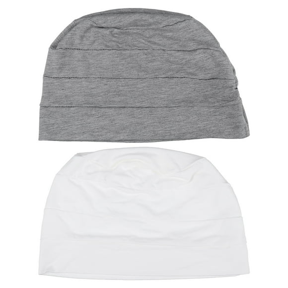 CIMAXIC 2Pcs Cotton Sleep Night Caps Head Cover for Sleeping or Cancer Patients,11.22"X2.76"X0.39"