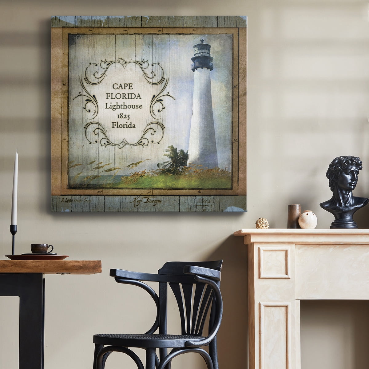 Wexford Home Florida Lighthouse III-Premium Gallery Wrapped Canvas, 16" x 16" - Ready to Hang