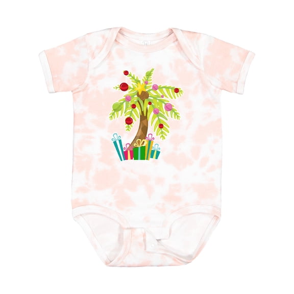 Inktastic Christmas Palm Tree with Presents Boys or Girls Baby Bodysuit