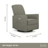 Evolur Harlow Glider with USB Charger Port, Smokey Blue
