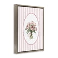 thumbnail image 4 of Peony Bouquet on Gentle Stripes Brown Framed Floater Canvas Wall Art, design by Christine Simpson Art, 4 of 10