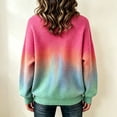 thumbnail image 6 of Ihhxva Plus Size Women's Tops Tie Dye Waffle Sweater, Oversized Long Sleeve Crew Neck Pullover, Colorful Casual Winter Top S-5XL, 6 of 7