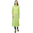 thumbnail image 3 of Phagun Indian Cotton Blend Kurti Kurta Casual Wear Collar Neck Tunic For Womens, 3 of 7