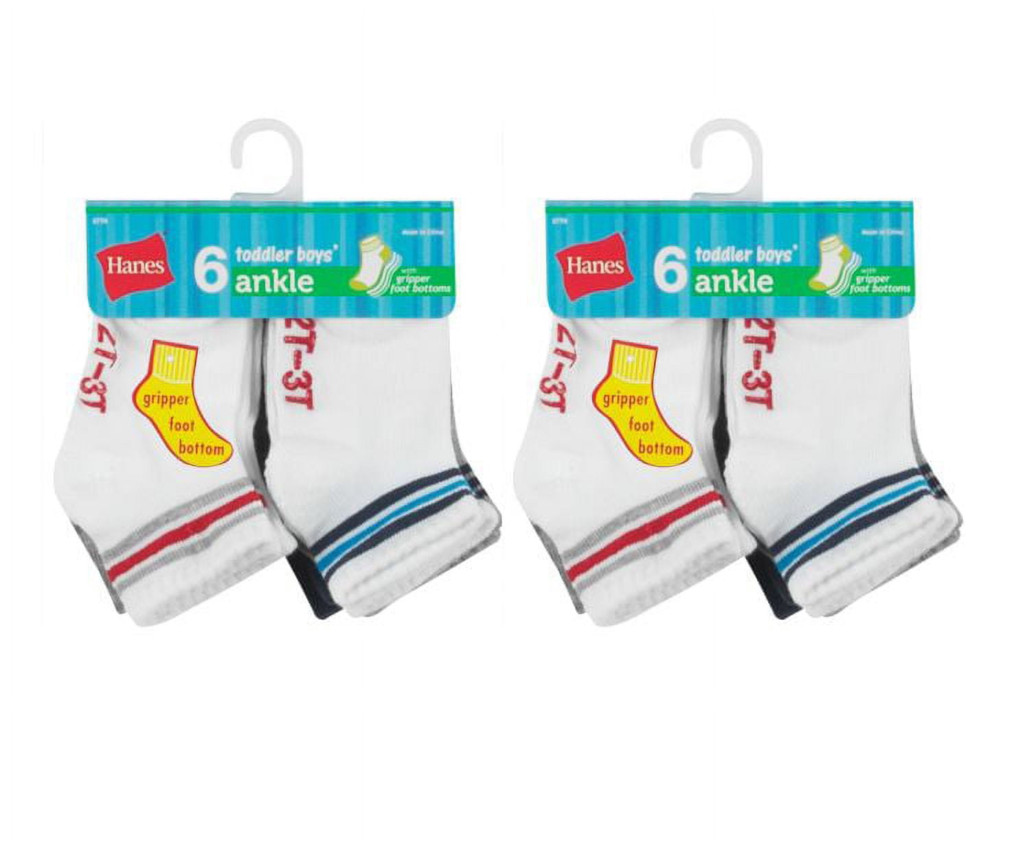 Hanes Toddler Boy Ankle Socks, 12 Pack, Sizes 6M-5T