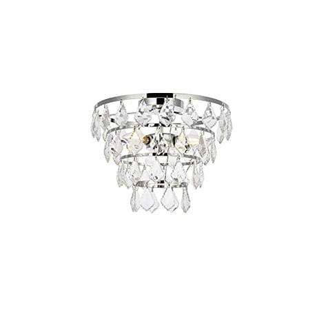 Elegant Lighting Ella 16 inch Flush Mount in Chrome