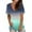 Navy, variant on ZKCCNUK Women's Fashion Gradient Printed Blouse V-neck Short Sleeve Loose T-shirt Tops Summer Plus Size Tops 2025