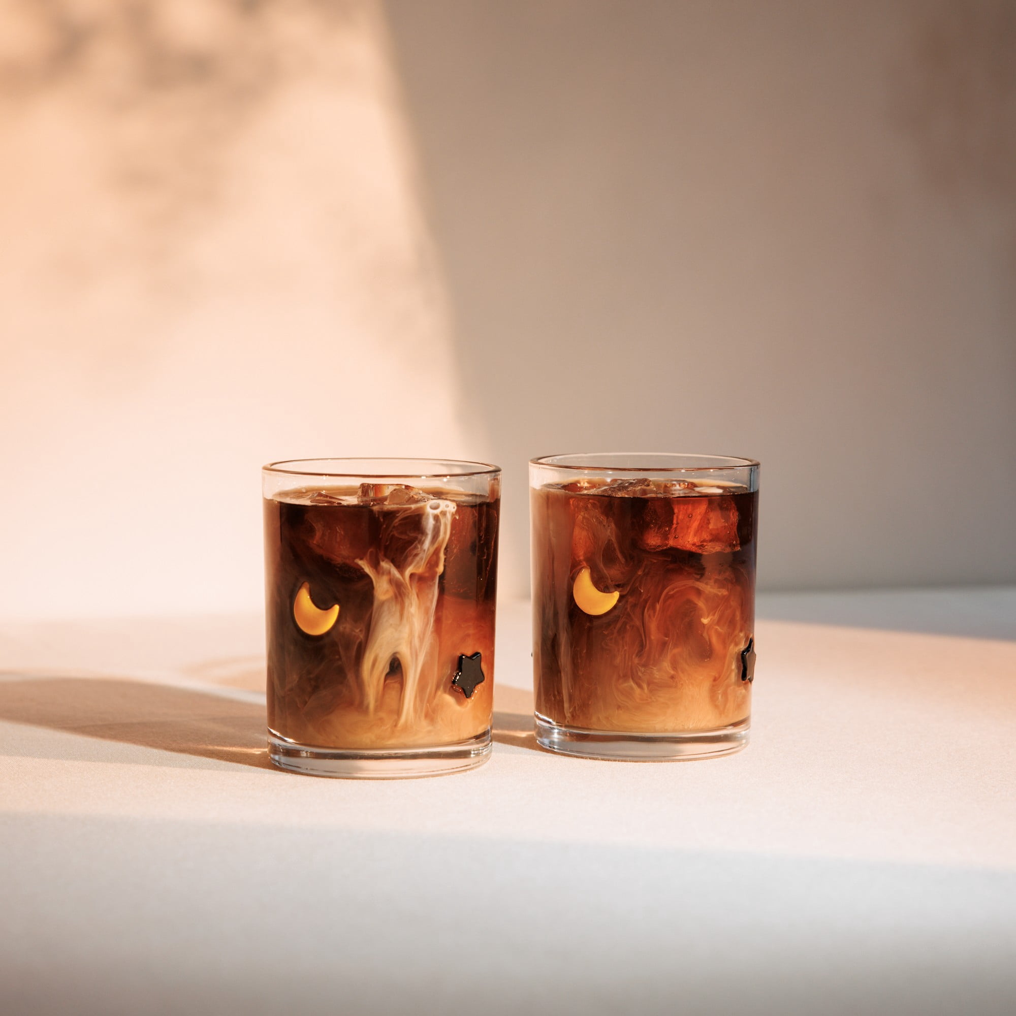 Thyme & Table 12 fl oz Star and Moon Celestial Charm Drinking Glasses, Set of 2