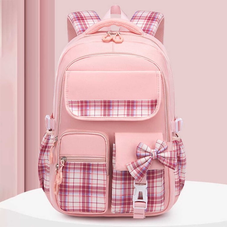 LULU Cute Plaid School Backpacks For Teens, Back To School  display picture 1