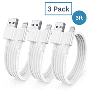 3Pack 3FT iPhone Lightning Cable iPhone Charger Lightning to USB A Charging Cable (3 Pack) 3FT Cord Compatible with iPhone 14 13 12 SE 2020 11 Xs Max XR X 8 7 6S 6 Plus 5S iPad Pro iPod Airpods